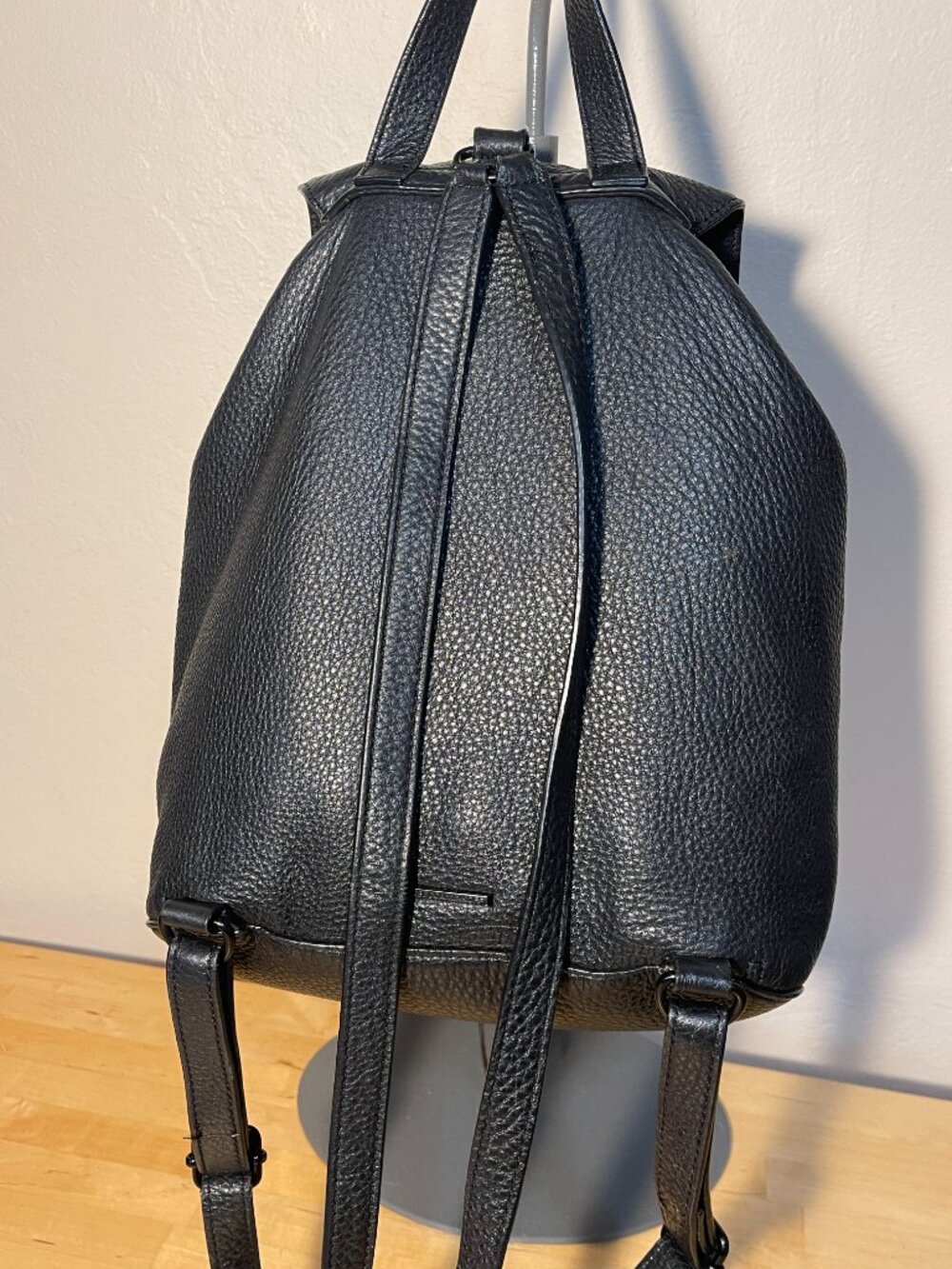 Rebecca Minkoff Moto Black Leather Backpack  Butter Soft Leather Tassel Detail - Picture 3 of 12